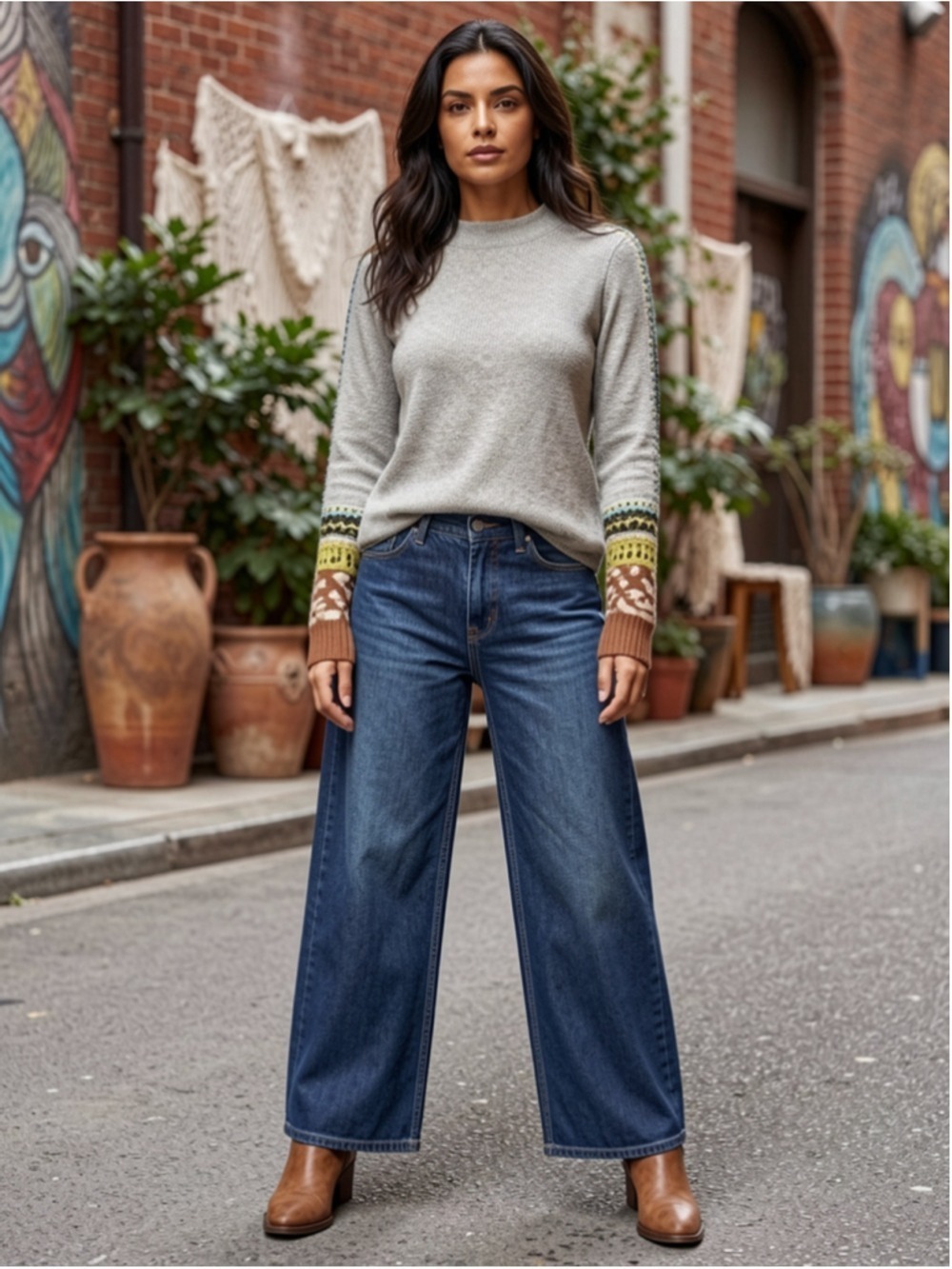 Free People Switch It Up Thermal Top Crochet Sleeve Boho XS Waffle Knit